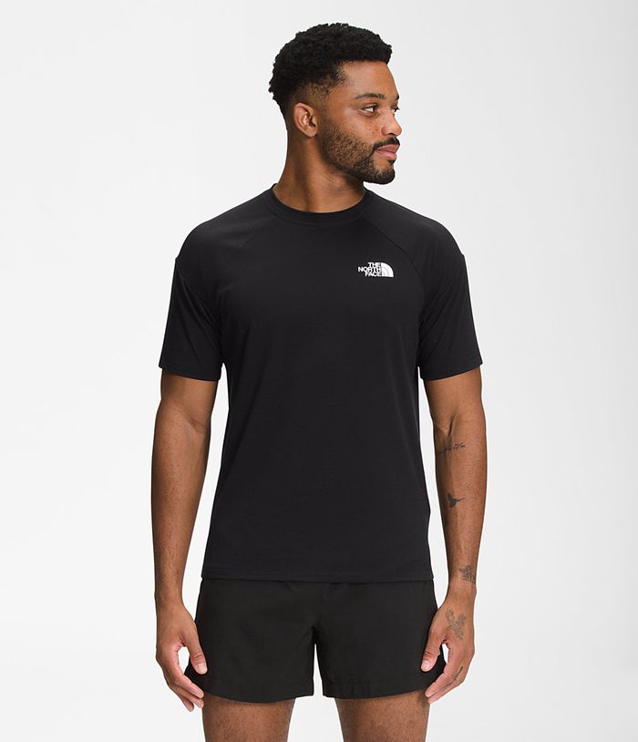 The North Face T Shirts Męska Czarna Tekware® Krótki Rękaw Top - IXND73948